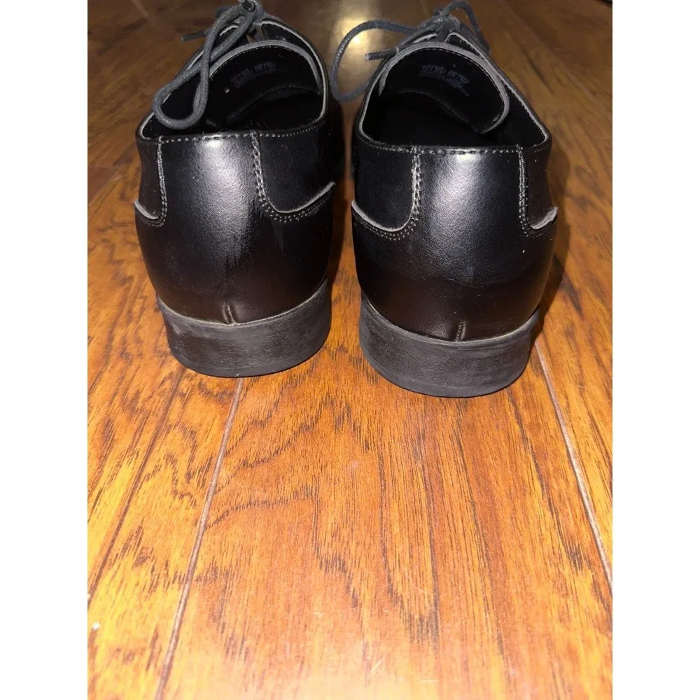 Calvin Klein‎ Mens Black Leather Oxford Dress Shoes Size 12